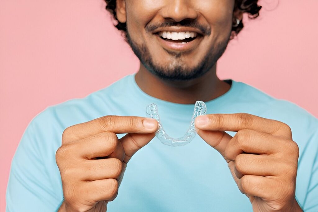Clear Invisalign aligners