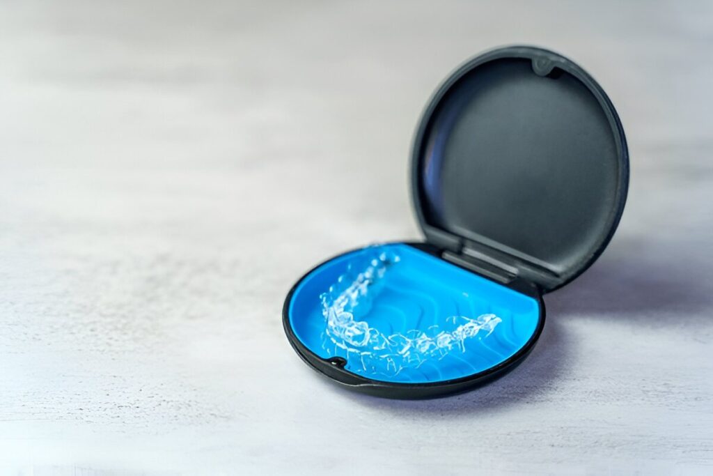 Invisalign aligner in case